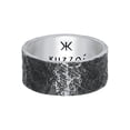 thumbnail image 2 of KUZZOI Men's structured brushed finish band ring oxidized 925 Silver Size 9-11, 2 of 6