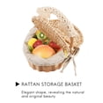 thumbnail image 2 of Hand Made Wicker Basket Camping Picnic Shopping Storage Hamper and Wooden, 2 of 8