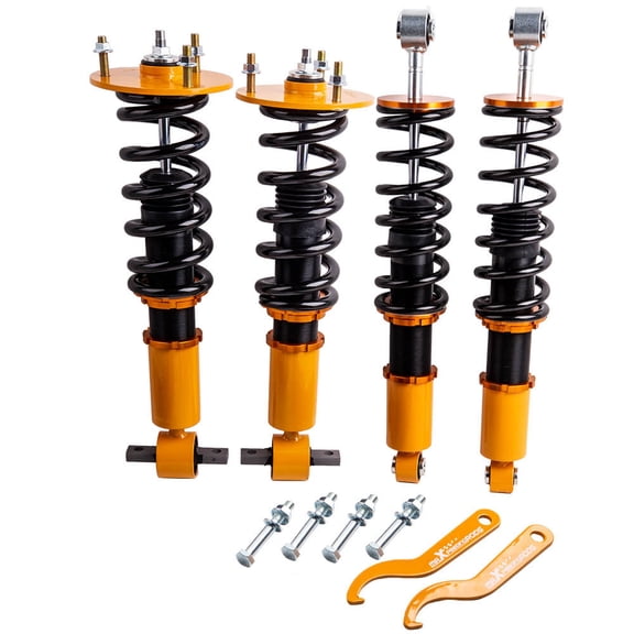 Restored maXpeedingrods Coilovers for Cadillac Escalade 2007-2013, for Chevrolet Avalanche/Suburban/Tahoe, for GMC Yukon XL 1500 2007-2009, Air Suspension to Coil Sprimng Conversion Lowering Kit, Gold (Refurbished)