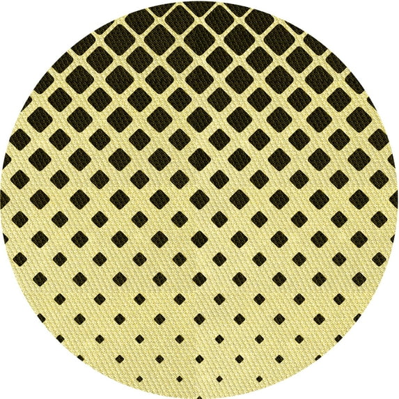 Ahgly Company Indoor Round Patterned Red Dirt Brown Area Rugs, 7' Round