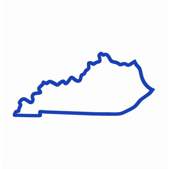 State Map Outline Kentucky Vinyl Decal Sticker UV & Waterproof Bumper Window Laptop Automotive Water Bottle Gift accessories – BLUE 6"