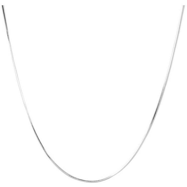 925 Sterling Silver 1mm Snake Chain Necklace, 16” to 30”, with Lobster