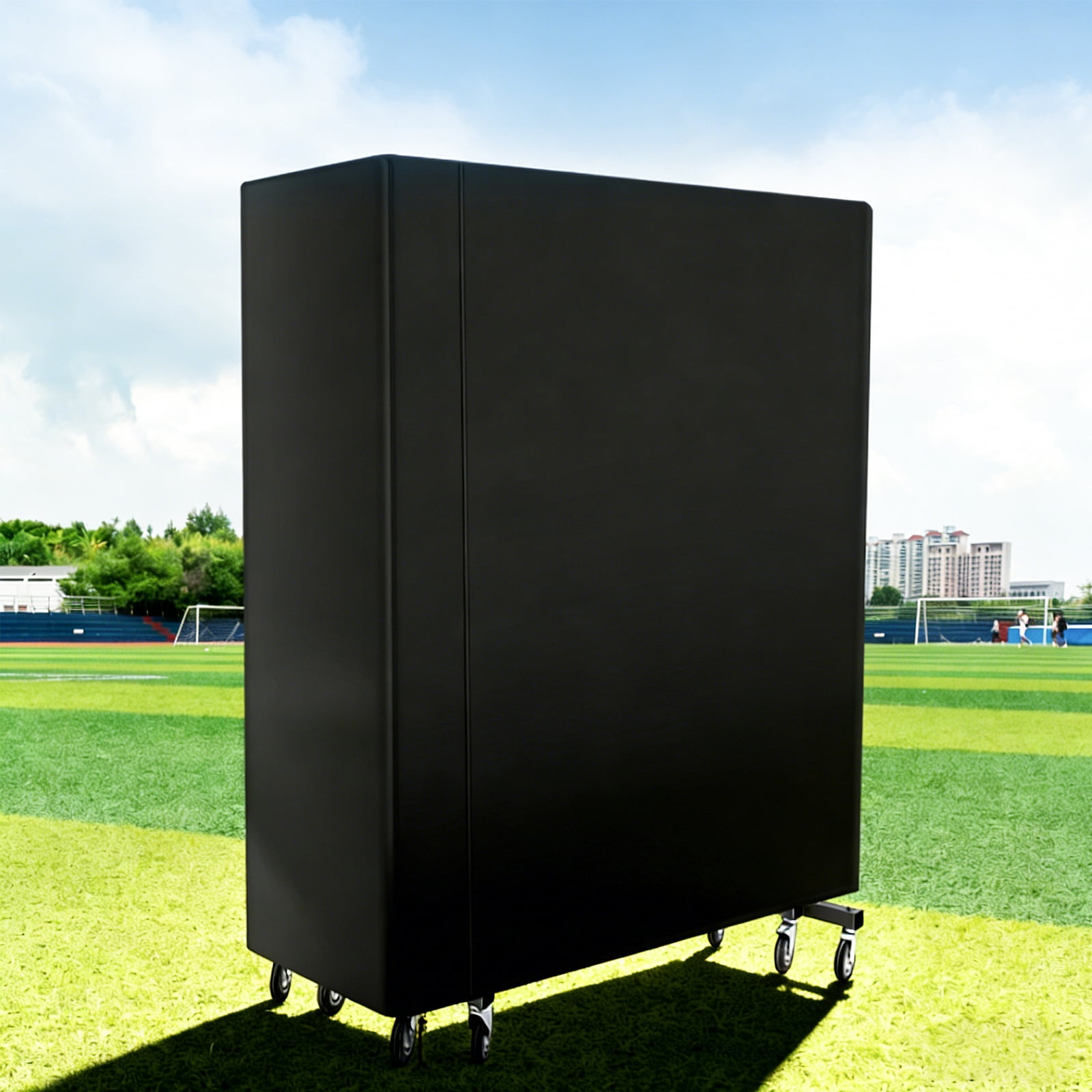 Cover for Folding Table Tennis Table Waterproof Windproof Heavy Duty Tear Resistant 210D Oxford Fabric 165 x 70 x 185cm, Black