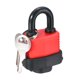 thumbnail image 1 of Candado Uxcell para exteriores, con llave igualada, (1.5 pulgadas, rojo), candado de acero aleado a prueba de clima, adecuado para cobertizos, unidades de almacenamiento, patio y garaje., 1 of 7