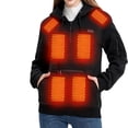 thumbnail image 2 of Zormilly Heated Hoodie for Men Women Winter Plus Size Quarter Zip Pullover with 4-Controller Warm Black Sweatshirt, S-5XL, 2 of 8