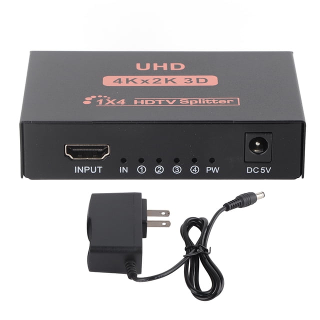 Divisor de interfaz multimedia 4K HD conmutador de interfaz multimedia 4K HD compacto de alta resolución Plug and Play Efecto de vídeo 3D para oficina para cine en casa