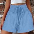 thumbnail image 2 of Fancifize Womens High Waist Casual Shorts 2024 Summer Bermuda Shorts Cute Comfy Baggy Shorts Loose Fit Drawstring Short Pants Prime Day Clearance, 2 of 7