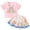 Pink, variant on Girls Easter Clothing Sets Cute Cartoon Print T-Shirt and Bow Design Skirt Outfit Toddler Baby Casual Wear