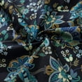 thumbnail image 6 of Black Hawaiian Shirt For Men Fantasy Flowers Print Short Sleeve Cotton Button Down Black Fantasy Flowers, 6 of 8