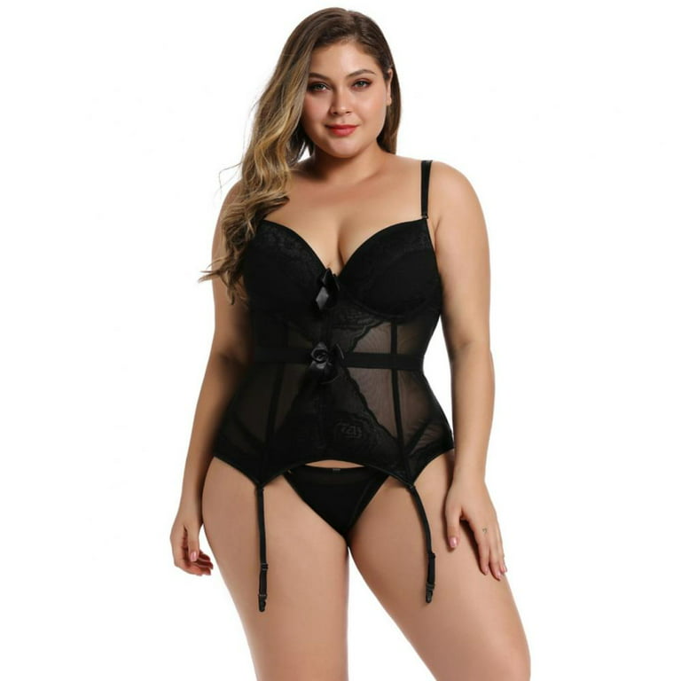 Sexy Corset Lingerie Teddy Babydoll for Women One Piece Lace
