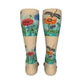 thumbnail image 6 of Kdxio Colorful Plants And Insects Funny Silky Novelty Funky Long Knee High Socks Soft 3D Print Cosplay Crazy Stockings for Men Women, 6 of 8