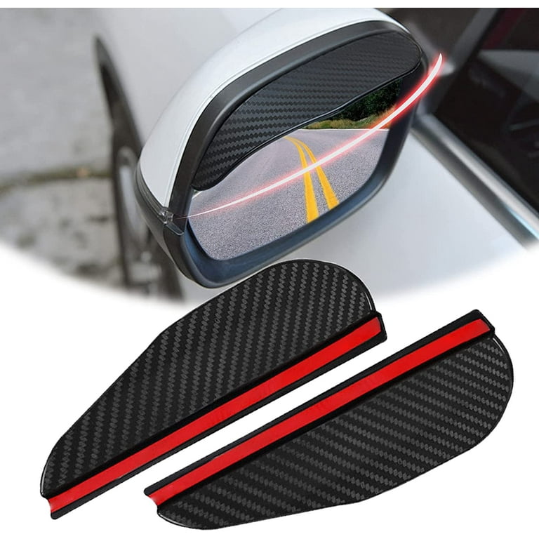 2 Pcs Carbon Fiber Car Side Mirror Rain Eyebrow Guard, Car