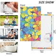 thumbnail image 3 of Dreamtimes Multicolored Flowers Bath Hand Towel Soft Cotton Highly Absorbent Fingertip Towels for Bathroom Beach Kitchen Sports Gym Yoga Travel (2-Pieces Towel Sets, 28x16 inch), 3 of 7