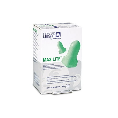 Howard Leight Max Lite Disposable Foam Corded Earplugs Dispenser, 2000 Pair