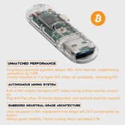 NerdMiner V2 300KH Nerdminer Dongle USB 3W Bitcoin Solo Lottery Miner Win BTC Miner with Low Power Consumption WiFi Connection USB-A Power