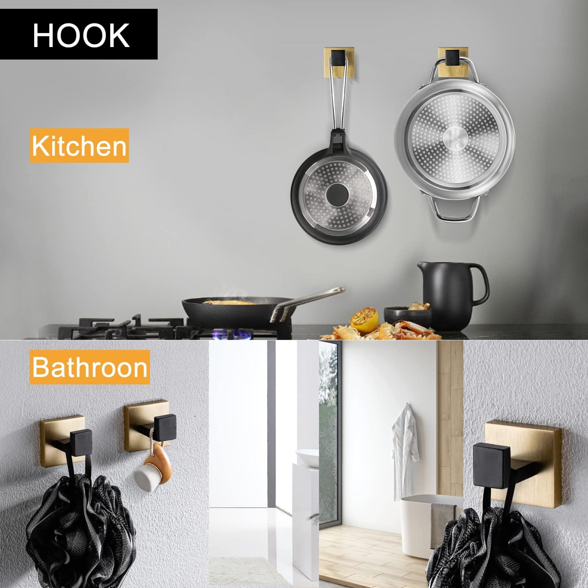 5 Pieces Bathroom Hardware Accessories Set Towel Bar Set Wall Mounted