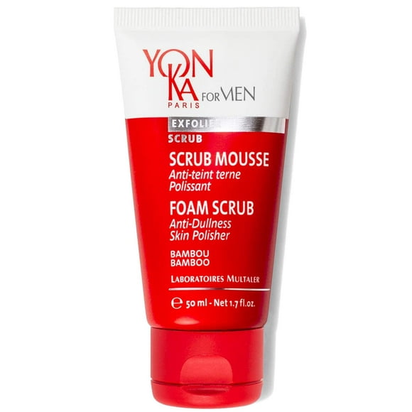 Yon-Ka Gommage Moussant pour Hommes (50ml) Exfoliant Nettoyant en Profondeur, Gel Doux Raffermit les Pores et Prévient les Poils Incarnés