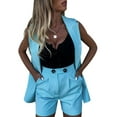 thumbnail image 3 of LilyLLL Women's Blazer Vest Coat + High Waist Shorts Party Office Outfit Set, 3 of 5