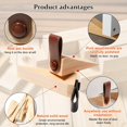 thumbnail image 5 of 6 Pieces Door Stopper, Floor Door Stopper, Floor Door Block With Leather Buckle, Functionality Door Stopper, Glass Doors, Wooden Doors（3 Black +3 Brown）, 5 of 5