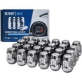 thumbnail image 7 of Detroit Axle - 4WD Front Drilled Rotors Brake Pads Wheel Hub Bearings w/ 24pc Lug Nuts Replacement for K1500 K2500 Escalade Tahoe Yukon - 30pc Set, 7 of 7