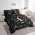 thumbnail image 3 of jejeloiu Snake 7pcs Bedding Comforter Set,Rustic Flowers Leaf Queen Bedding Sets,Boho Bohemian Theme Queen Sheet Sets For Men Women,Luxury Bedroom Decor Reversible, 3 of 8