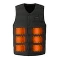 thumbnail image 3 of Sookity Mens Heated Vest Sleeveless Jacket Warm Fashion Winter Coats Lightweight Electric Heated Vest Warm Clothing Heated For Riding Skiing Charging Via Heated Coat,suéter para hombre Black XXXL, 3 of 9