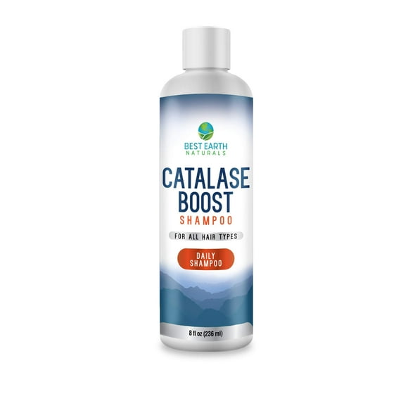 Champú con fórmula de catalasa Best Earth Naturals para respaldar la vitalidad y la salud del cabello para mujeres y hombres - 8 fl. onz