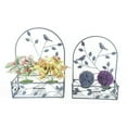 thumbnail image 2 of Hi-Line Gift Ltd. Gray Metal Hanging Plant Holder 2 Pcs Set Outdoor Wall Decor, 2 of 5