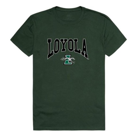 W Republic 527-332-033-03 Loyola University Maryland Athletic T-Shirt, Forest Green & White 3 - Large