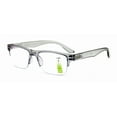 thumbnail image 2 of Semi-Rimless Rectangular Progressive Multifocal Reading Glasses - Half Power On Top Reader CR12 +1.50, 2 of 4