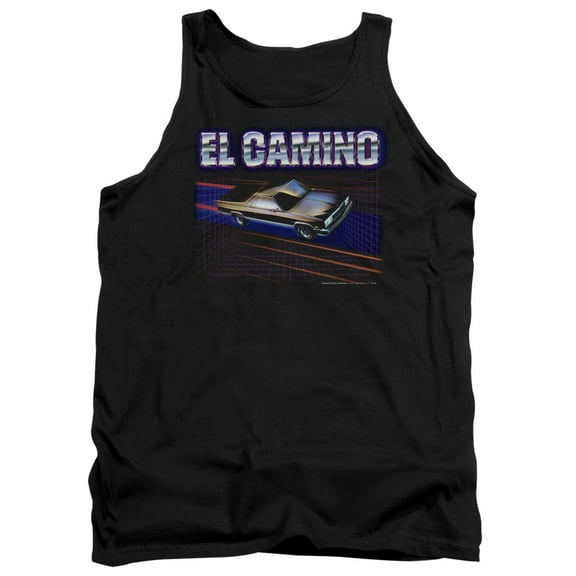 Trevco Sportswear CHV185-TK-4 Chevrolet El Camino 85 Adult Tank Top, Black - Extra Large