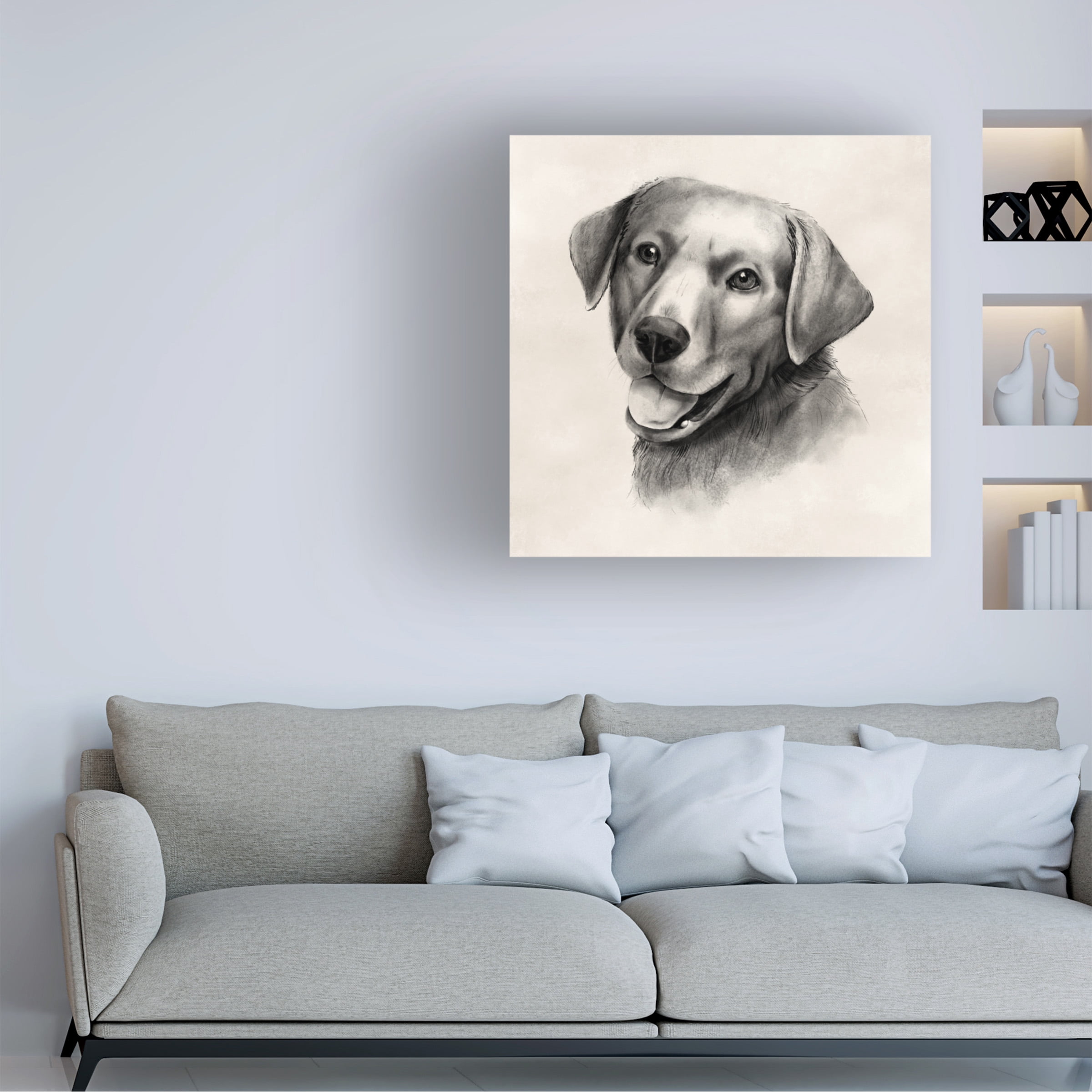 Grace Popp 'Charcoal Labrador II' Canvas Art