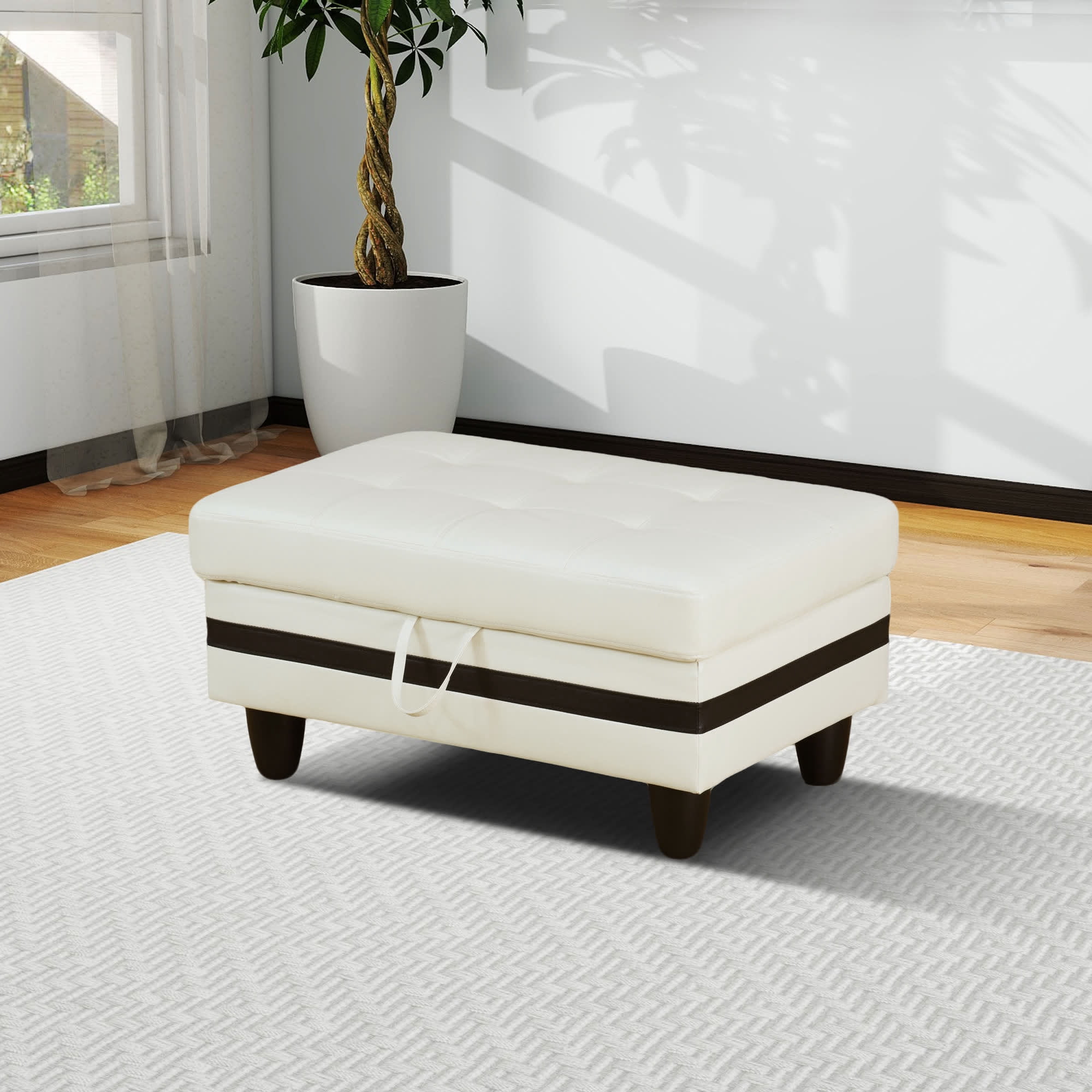 MAYEERTY Sofa Ottoman Footrest with Storage, Multi-Variant Foot Stool for Home, Bedroom, Living Room