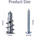 thumbnail image 2 of 20 Pieces Self-drilling Metal Anchors With Screws. For Fastening In Concrete, Brick Masonry, Plasterboard Etc., 2 of 5