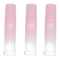 thumbnail image 1 of Pink Heart Pattern Essential Oil Bottles for Storage Use 3Pcs Glass Roller Ball, 1 of 4