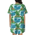thumbnail image 6 of Sigee Hawaii Palms for Sleepwear Casual Pjs with Pockets Women's Pajamas Sets Shorts 2 Piece Short Sleeve Lounge Sets X-Large, 6 of 9