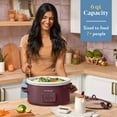 thumbnail image 3 of Crock-Pot 6qt Cook & Carry Programmable Slow Cooker Ceramic Lambrusco, 3 of 6