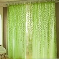 thumbnail image 3 of Cortina de Ventana Floral Ehuebsd Estilo pastoral verde, 3 of 7