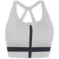 thumbnail image 5 of Women Bras Sports Bra Fitness Running Shockproof Yoga Tank Front Zipper No Steel Ring Comfort Sports Bra Gathering Shockproof Measures Comfortable Bras for Women White L, 5 of 6