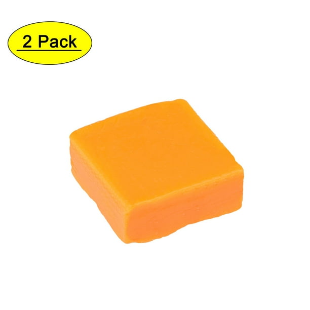 Uxcell Bloque de Cera de Abeja Hilo Cera Suministros de Costura 2 Paquete Naranja