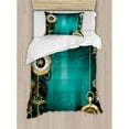 thumbnail image 3 of Ambesonne Industrial Jewelry Theme Watches Antique Keys and Chains Steampunk Illustration Duvet Cover Set, 3 of 3