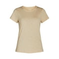 thumbnail image 5 of Time and Tru Women’s Slub Jersey Crewneck Tee with Short Sleeves, Sizes XS-XXXL, 5 of 5