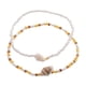 thumbnail image 1 of Tobillera con cuentas de caracol y dije de resina plástica, joyería de playa hecha a mano Seaside Glam, 1 of 8