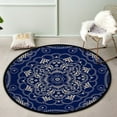 thumbnail image 3 of GZHJMY Vintage Style 36In Round Rugs for Living Room, Non-Slip Coral Velvet Long Runner Rugs, Washable Water Absorbent Mat Carpet for Bedroom Kitchen Kids Room, 3 of 6