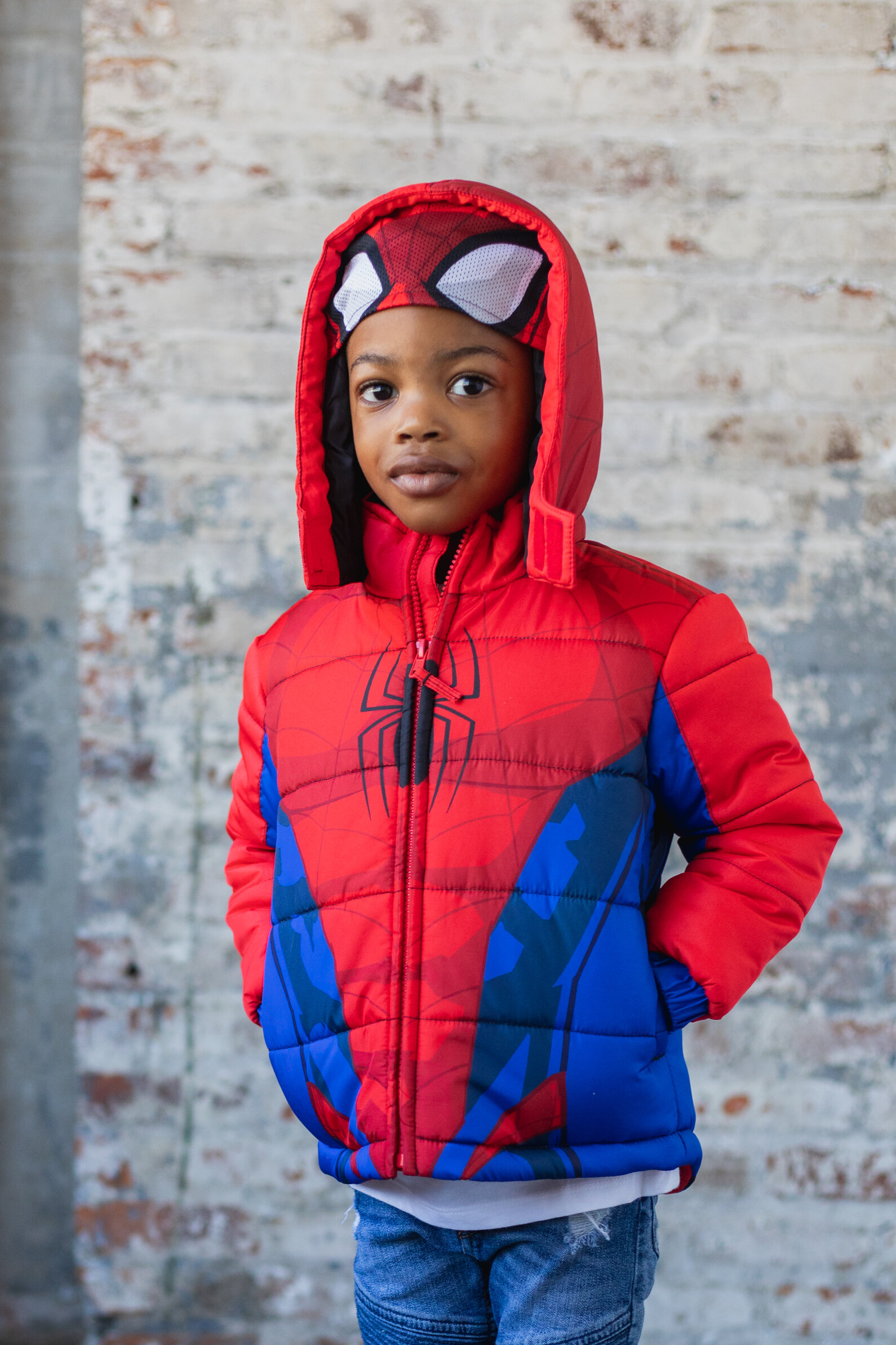 Marvel Spider-Man Toddler Puffer Jacket with Hood photo 2