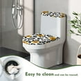 thumbnail image 4 of FORUDESIGNS Sunflower Cow Pattern 2 Pack Toilet Lid Cover and Toilet Tank Lid Cover Universal Toilet Seat Cozy Decoraction Fits Most Round Elongated and Oblong Lids, 4 of 8