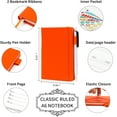 thumbnail image 2 of 15 Pack Pocket Small Notebooks Bulk, Mini Cute Notepads Hardcover College Ruled Lined Journals with Pen Holder for School Business Memos, with 15 Black Pens, 3.5”x 5.5”, A6, Orange, 2 of 12