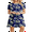 Blue lily, variant on PPYOUNG Women's Summer Casual T-shirt Dresses Short Sleeve Boho Beach Dress