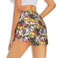 thumbnail image 4 of Picia Cute Cat Pattern Women's 2 in 1 Athletic Running Shorts High Waisted Workout Casual Gym Sweat Shorts with Comfy Liner Zipper Pockets-Small, 4 of 9