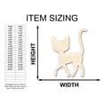 thumbnail image 2 of Unfinished Wood Cat Silhouette Shape - Craft - up to 46" 20" / 1/2", 2 of 5
